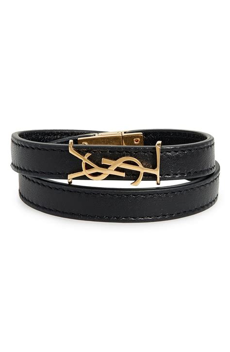 ysl leather wrap bracelet